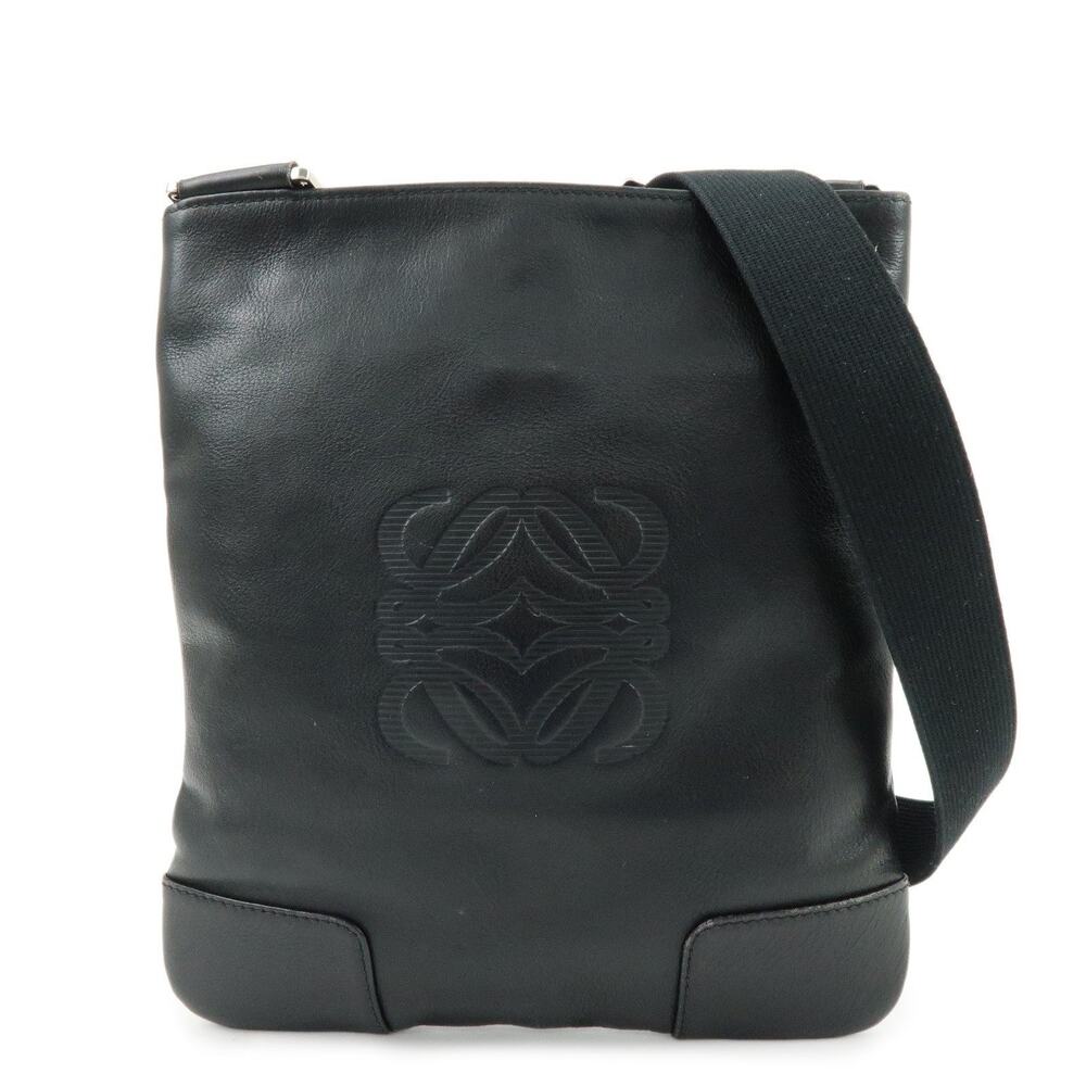 Loewe Anagram Calfskin Crossbody Bag Black